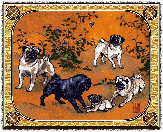 Pugs Tapestry Afghan